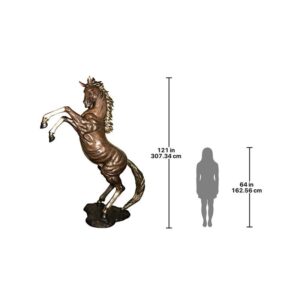 Design Toscano KW76430 93 Inch Majestic Spirit Rearing Horse Left