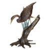 Design Toscano KW81115 28 Inch Heron Fishing in Reeds Statue - Bronze