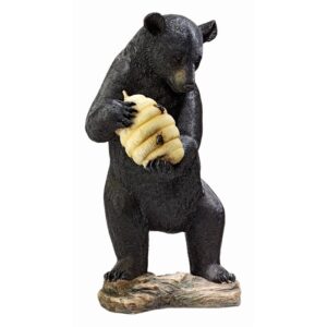 Design Toscano KY1029 16 1/2 Inch Beehive Bear Spitter Piped Statue - Black