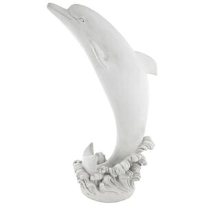 Design Toscano KY1036 19 Inch Medium Tropical Tale Dolphin Piped Statue