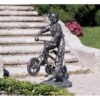 Design Toscano KY114861 14 1/2 Inch Out for a Ride Boy on Bike Statue - Faux Bronze Patina