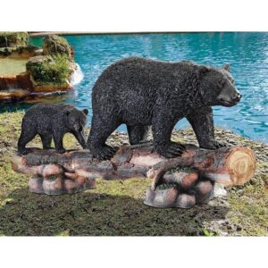 Design Toscano KY1819 37 Inch Mother Black Bear and Cub Statue