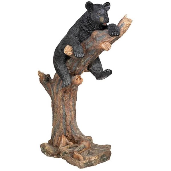 Design Toscano KY18491 16 1/2 Inch Forest Vantage Point Black Bear Statue