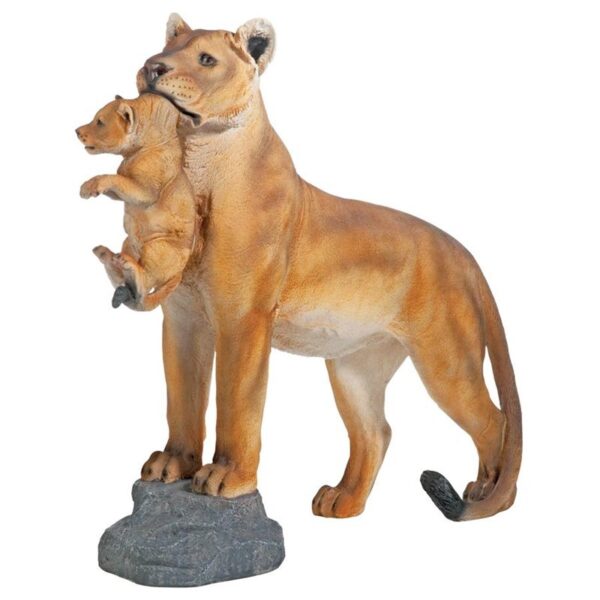 Design Toscano KY1874 34 Inch Lioness with Cub Statue