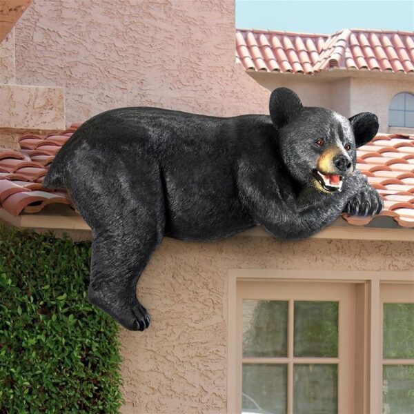 Design Toscano KY1884 34 Inch Lemont the Lovable Lounger Bear - Black