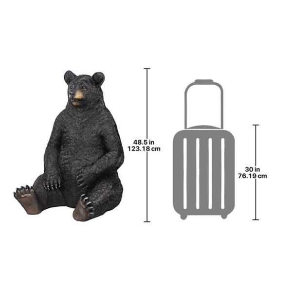 Design Toscano KY18867 32 Inch Zerk Giant Sitting Bear - Black