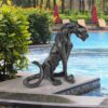 Design Toscano KY2408 9 Inch Rampant Tranquility Black Panther Statue