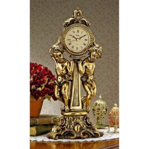 Design Toscano KY5014 7 1/2 Inch Amboise Twin Cherubs Mantle Clock