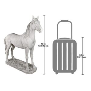 Design Toscano KY5172 48 Inch Majestic Horse Statue - Antique Stone