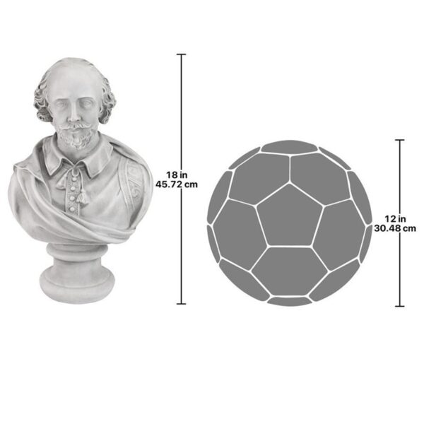 Design Toscano KY5348 12 Inch Large William Shakespeare Bust