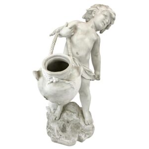 Design Toscano KY6063 13 Inch Young Child Urn Carrier Garden Statue