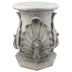 Design Toscano KY66148 14 Inch Peacock Riser Plinth Stone