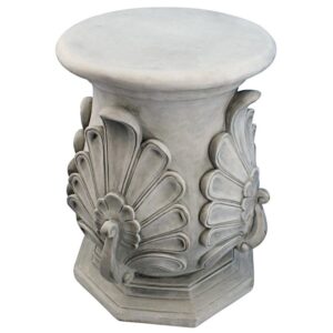 Design Toscano KY66148 14 Inch Peacock Riser Plinth Stone