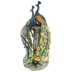 Design Toscano KY69768 9 1/2 Inch Peacocks in Paradise Statue