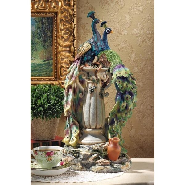 Design Toscano KY69768 9 1/2 Inch Peacocks in Paradise Statue