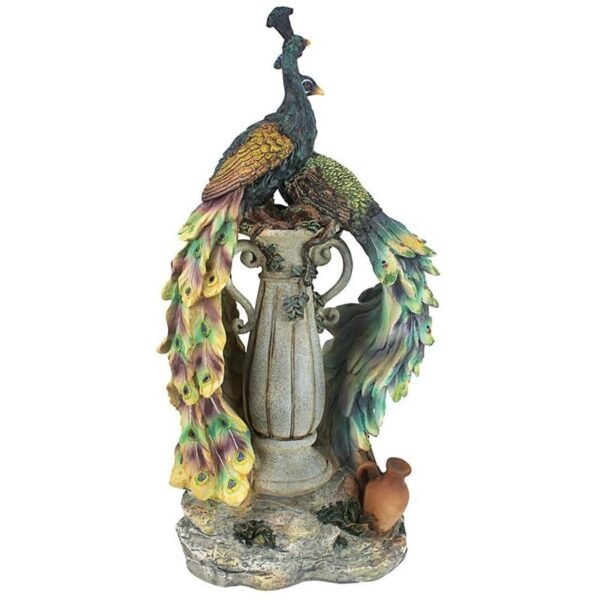 Design Toscano KY69768 9 1/2 Inch Peacocks in Paradise Statue