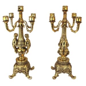 Design Toscano KY7156 8 Inch Chateau Chambord Candelabras, Set of 2