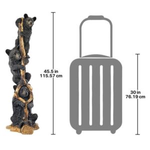 Design Toscano KY79361 12 Inch Bear Cubs Up a Tree Statue - Black