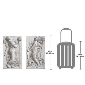 Design Toscano KY94055 21 Inch Set of Right and Left Greek Maenad Freizes