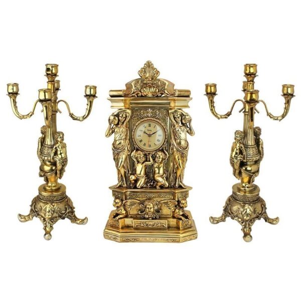 Design Toscano KY95026 Chateau Chambord Clock and Candelabra Set