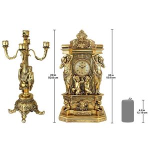 Design Toscano KY95026 Chateau Chambord Clock and Candelabra Set