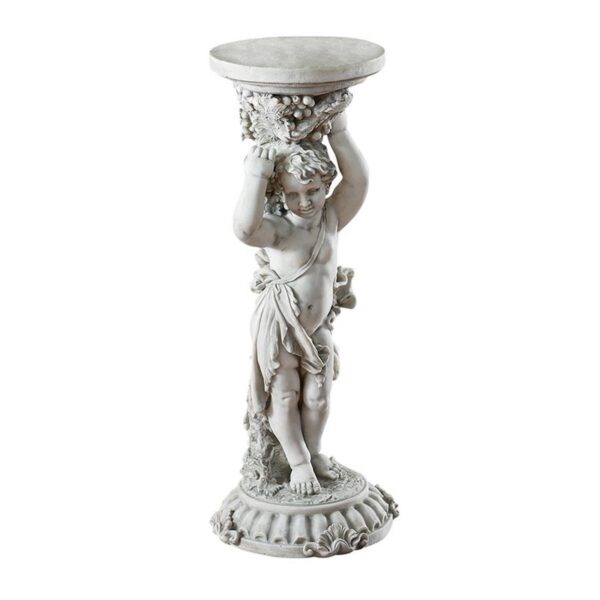 Design Toscano KY96548 15 Inch Sous La Vigne Pedestal - Stone