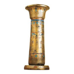 Design Toscano KY984 13 Inch Golden Pedestal of the Egyptian Kings