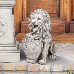 Design Toscano LY372882 9 Inch Right Castello Di Rocca Lion Statue