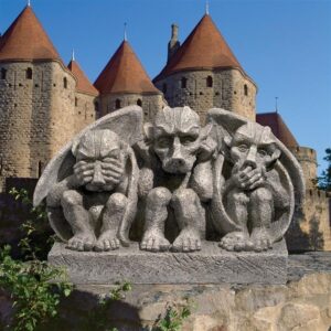 Design Toscano LY37300 16 Inch Hear See Speak No Evil Gargoyle Statue