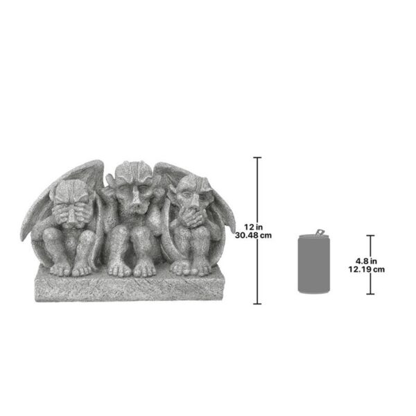 Design Toscano LY37300 16 Inch Hear See Speak No Evil Gargoyle Statue