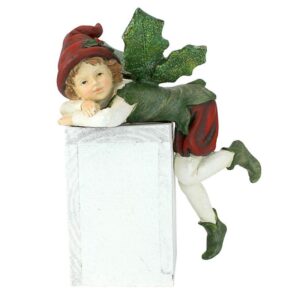 Design Toscano LY7102142 5 Inch Elijah Christmas Elf Sitter