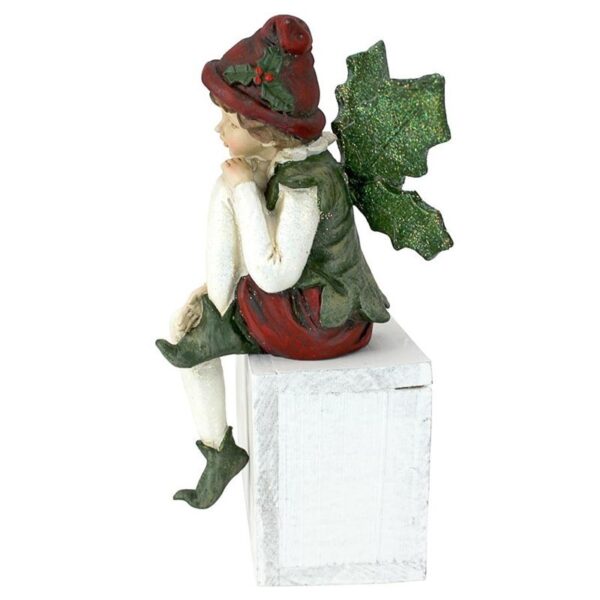 Design Toscano LY7102181 5 Inch Emmanuel Christmas Elf Sitter