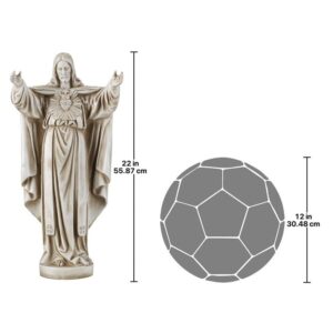 Design Toscano LY712152 10 1/2 Inch Sacred Heart of Jesus Garden Statue