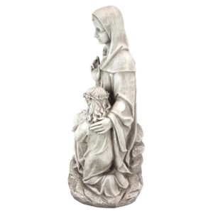 Design Toscano LY714059 12 1/2 Inch St Anne with Young Mary Mother of Jesus