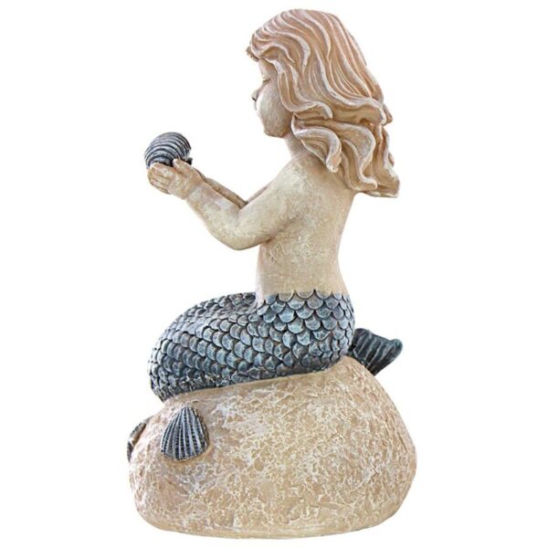 Design Toscano LY7210512 5 1/2 Inch Little Girl Mermaid Holding Shell