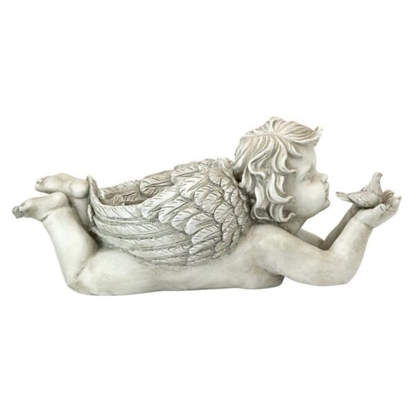 Design Toscano LY88309 19 Inch Gods Messenger Cherub with Bird Statue