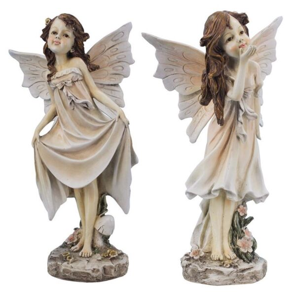 Design Toscano LY97921 7 1/2 Wildflower Meadows Fairy Statues, Set of 2