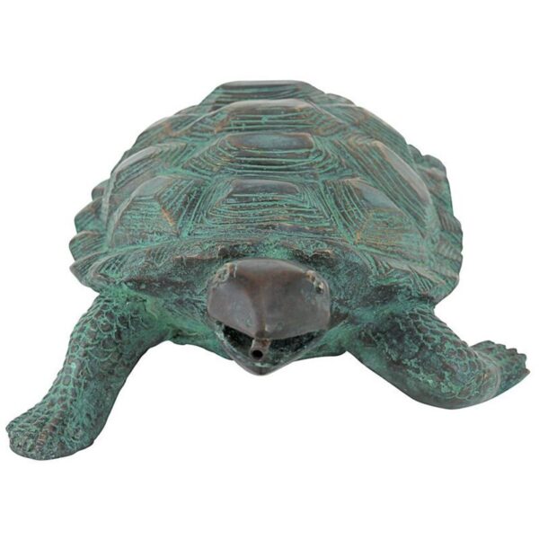 Design Toscano MP364386 7 1/2 Inch Traipsing Turtle Statue - Bronze