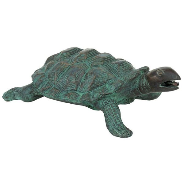 Design Toscano MP364386 7 1/2 Inch Traipsing Turtle Statue - Bronze