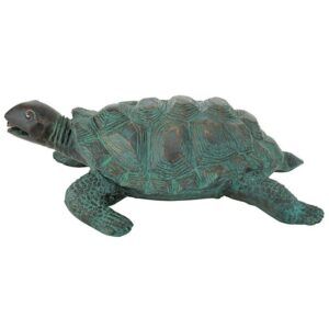 Design Toscano MP364386 7 1/2 Inch Traipsing Turtle Statue - Bronze