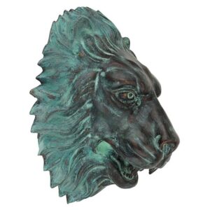 Design Toscano MP61038 11 Inch Florentine Lion Head Plaque - Bronze