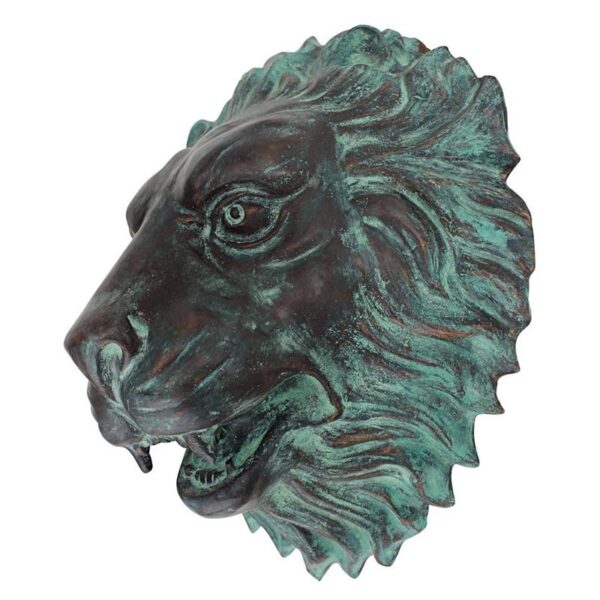 Design Toscano MP61038 11 Inch Florentine Lion Head Plaque - Bronze