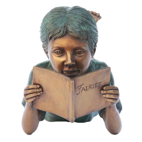 Design Toscano MP96327 6 Inch Bookworm Boy Reader Statue, Bronze