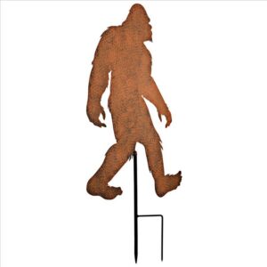 Design Toscano NA118 19 Inch Bigfoot Spotted Metal Silhouette Yeti Garden Stake