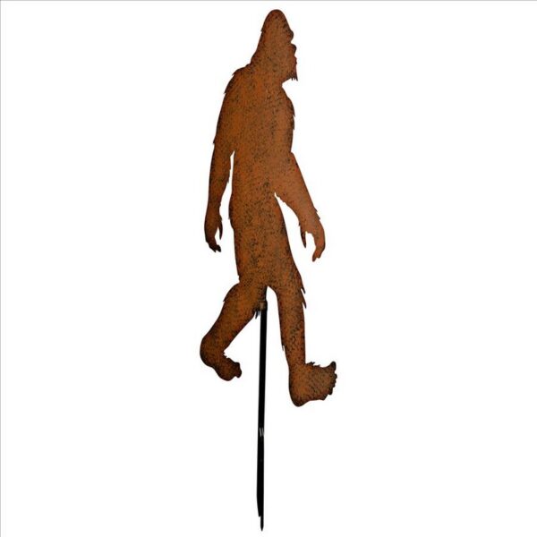 Design Toscano NA118 19 Inch Bigfoot Spotted Metal Silhouette Yeti Garden Stake