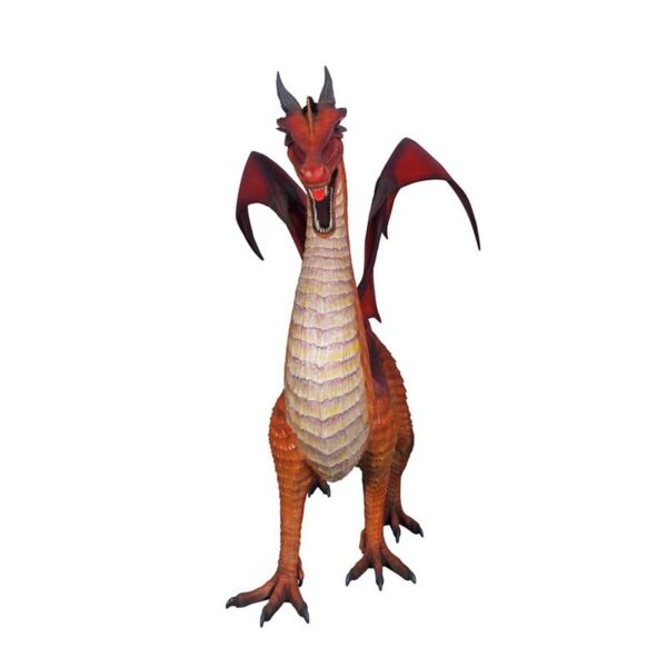 Design Toscano NE100043 108 1/2 Inch Giant Welsh Dragon Statue - Red