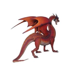 Design Toscano NE100043 108 1/2 Inch Giant Welsh Dragon Statue - Red