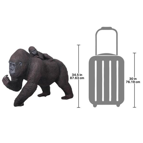 Design Toscano NE100050 48 1/2 Inch Lowland Gorillas-Mother and Child