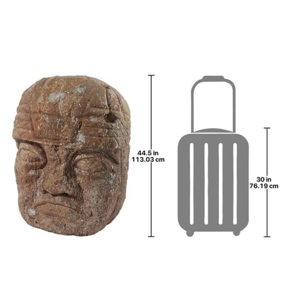 Design Toscano NE100082 34 Inch Grande Megalithic Olmec Head Statue