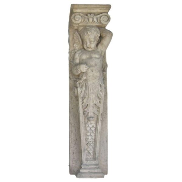 Design Toscano NE107017 11 1/2 Inch Right Fontainebleau Cherub Pilaster